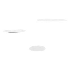 3 Étagères en céramique blanches Isola - Moustache