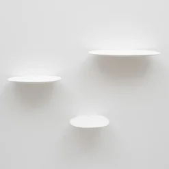3 Étagères en céramique blanches Isola - Moustache
