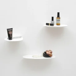 3 Étagères en céramique blanches Isola - Moustache