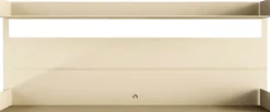 2 étagères murales en acier beige cashew 30x76x15cm Aris - Metallbude
