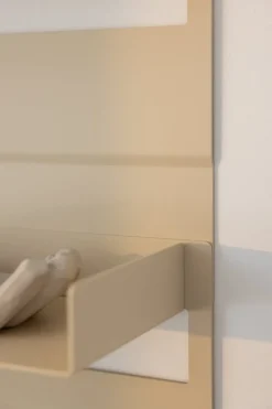 4 étagères murales en acier beige cashew 80x76x15cm Aris - Metallbude