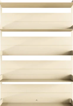 5 étagères murales en acier beige cashew 105x76x15cm Aris - Metallbude