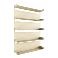 5 étagères murales en acier beige cashew 105x76x15cm Aris - Metallbude