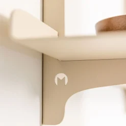 4 étagères murales en acier beige cashew 85,6x68x17,2cm Linara - Metallbude