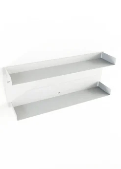 2 étagères murales en acier blanc 30x76x15cm Aris - Metallbude