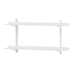 2 étagères murales en acier blanc 35,6x68x17,2cm Linara - Metallbude