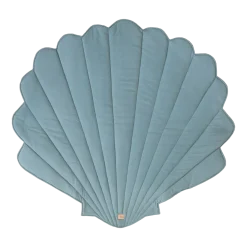 Tapis bébé coquillage en velours menthe poudré Shells - Moi Mili