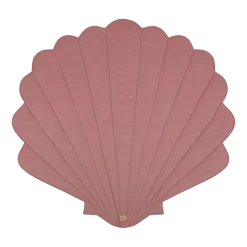 Tapis bébé coquillage en velours rose Shells - Moi Mili