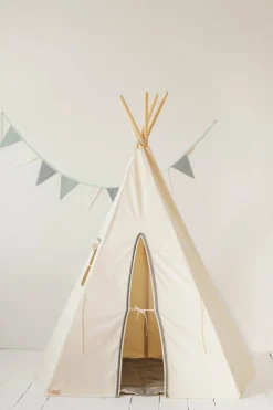 Tapis bébé rond en lin gris - Moi Mili