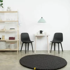 Tapis à boules de feutre anthracite 140 cm Big One - myfelt