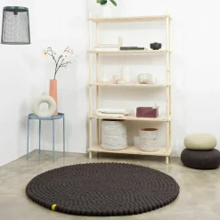 Tapis à boules de feutre anthracite 180 cm Big One - myfelt