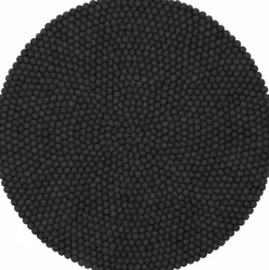 Tapis à boules de feutre anthracite 90 cm Kuno - myfelt