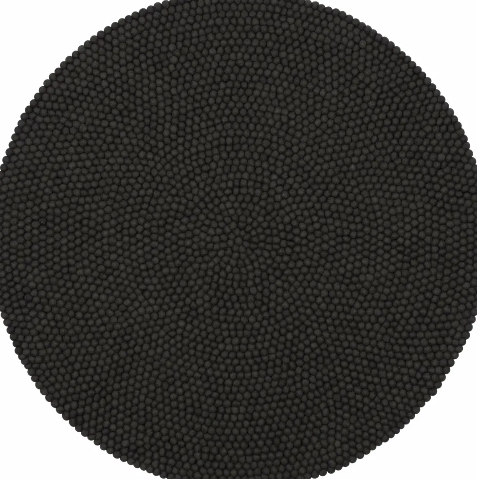 Tapis à boules de feutre anthracite 180 cm Kuno - myfelt