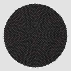 Tapis à boules de feutre anthracite 120 cm Kuno - myfelt