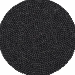 Tapis à boules de feutre anthracite marbré 70 cm Hugo - myfelt