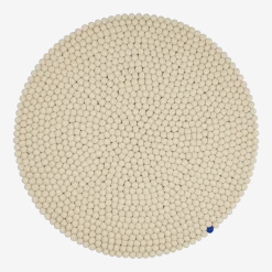 Tapis à boules de feutre beige 50 cm Big One - myfelt