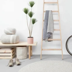 Tapis à boules de feutre beige marbré 70 cm Béla - myfelt
