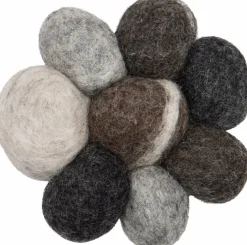 Tapis à boules de feutre effet pierre 300 cm Hardy - myfelt