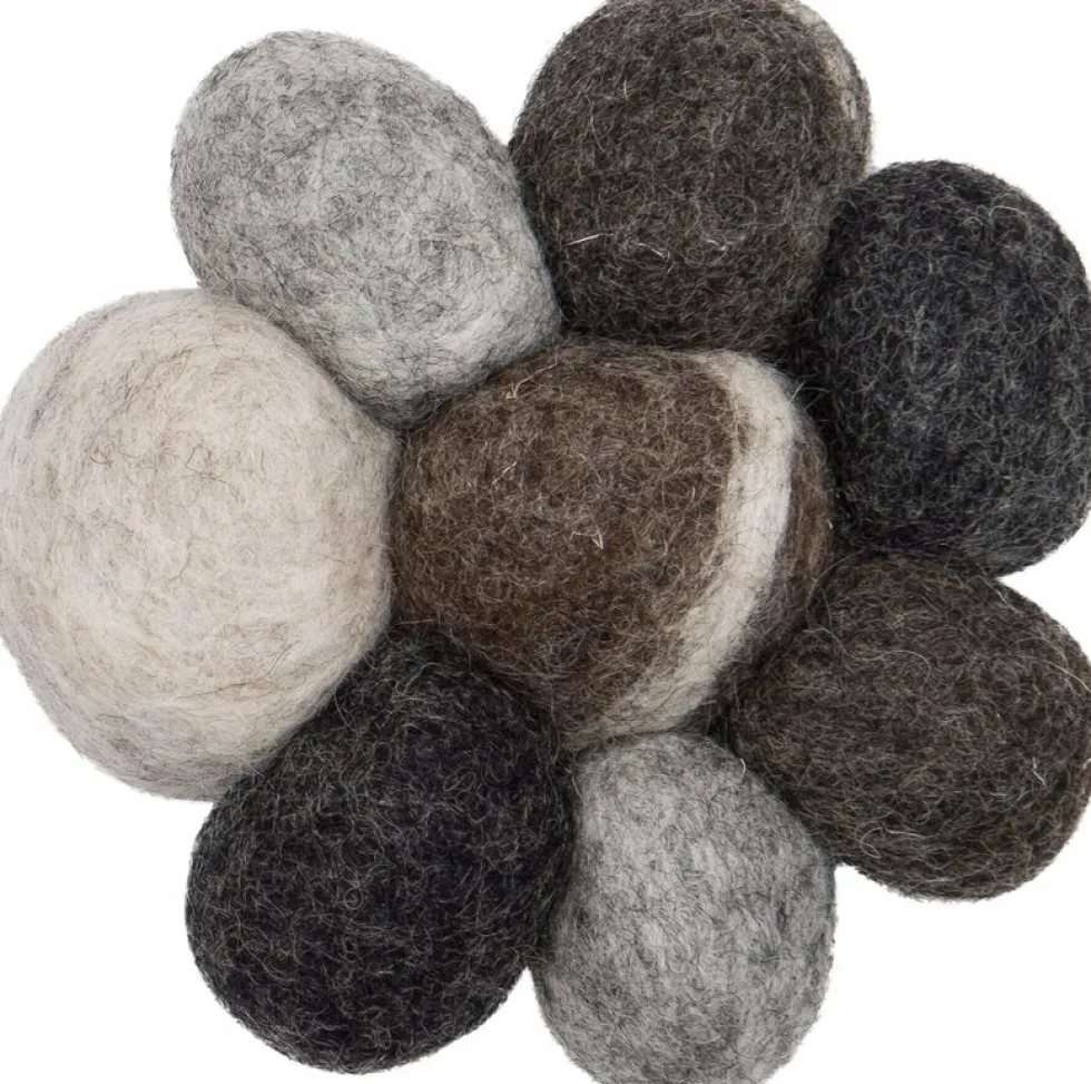 Tapis à boules de feutre effet pierre 300 cm Hardy - myfelt