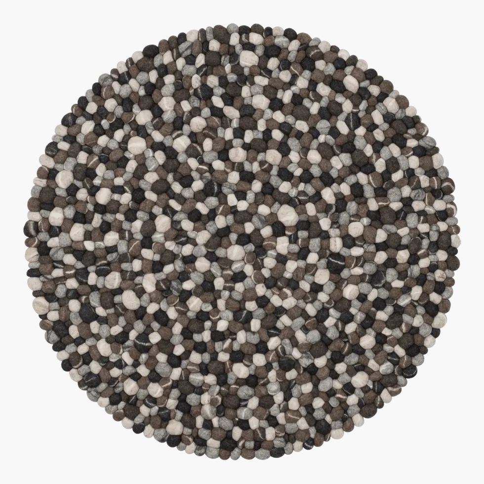 Tapis à boules de feutre effet pierre 300 cm Hardy - myfelt
