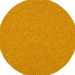 Tapis à boules de feutre moutarde 90 cm Klara - myfelt