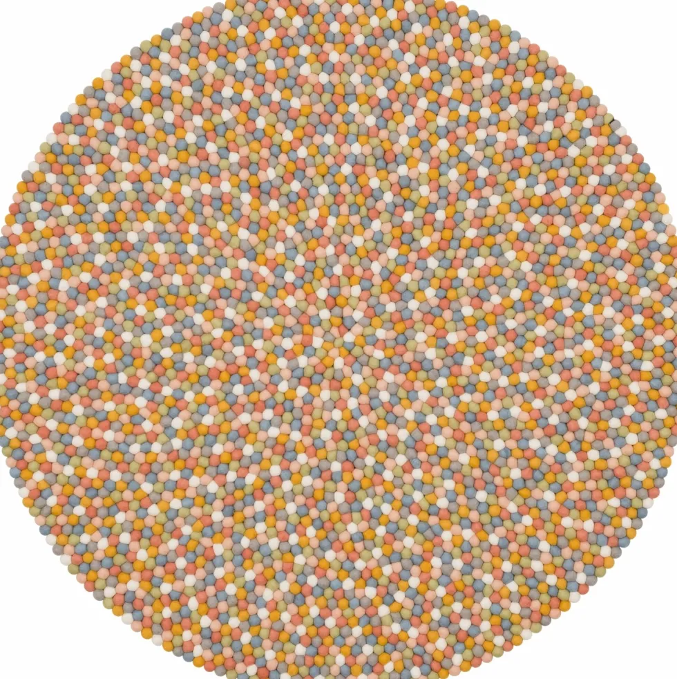 Tapis à boules de feutre multicolore clair 160 cm Liese - myfelt
