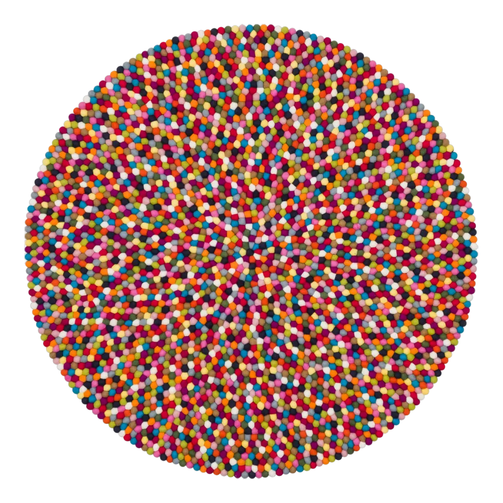 Tapis à boules de feutre multicolore 160 cm Lotte - myfelt