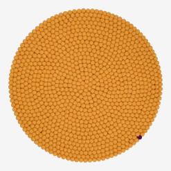 Tapis à boules de feutre ocre 50 cm Big One - myfelt