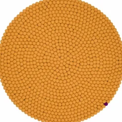 Tapis à boules de feutre ocre 160 cm Big One - myfelt