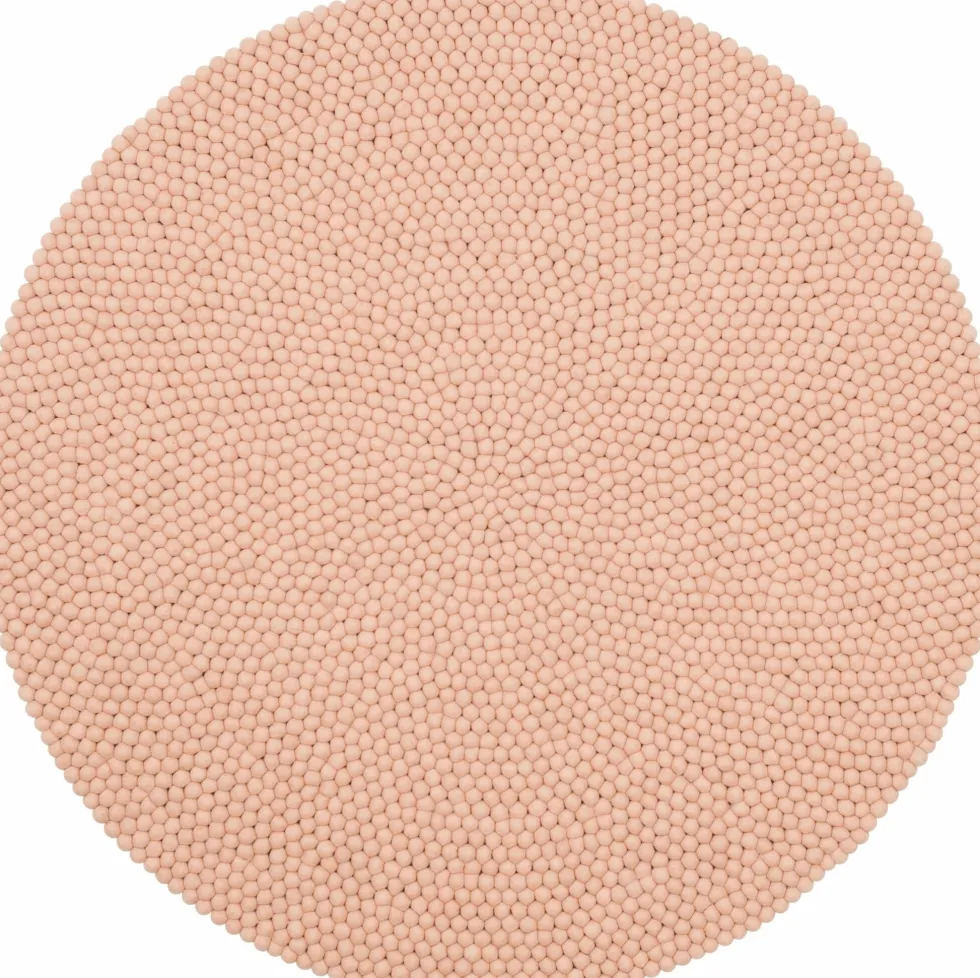 Tapis à boules de feutre rose 300 cm Merle - myfelt
