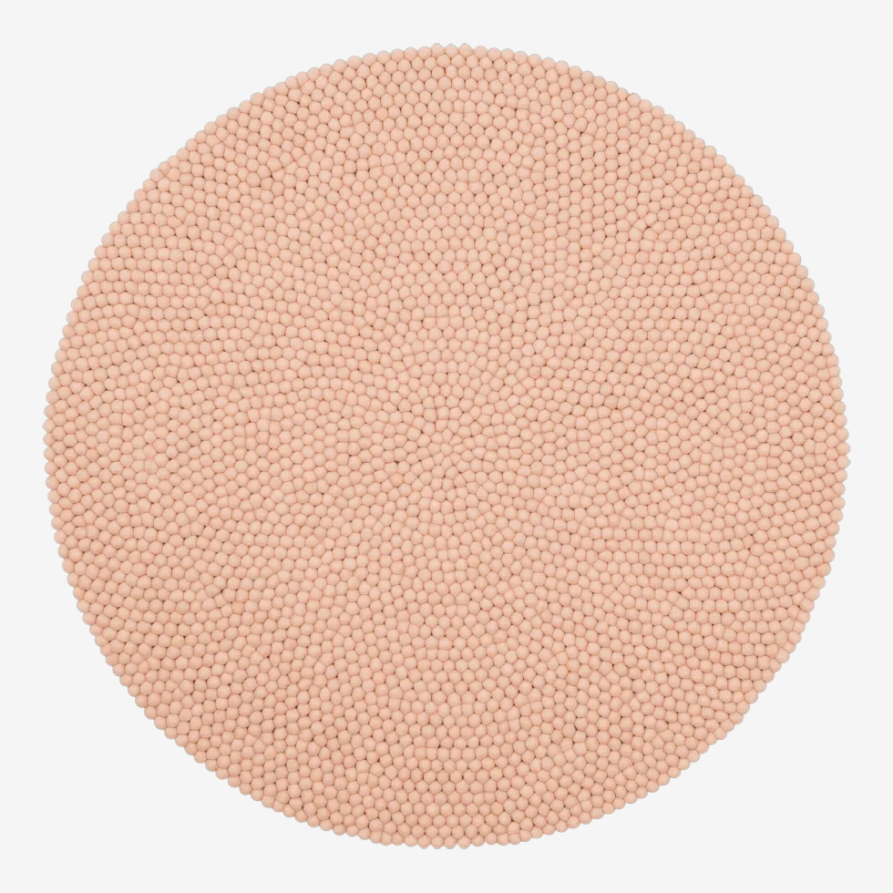 Tapis à boules de feutre rose 300 cm Merle - myfelt