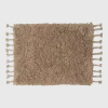 Tapis de bain à poils longs beige en coton 70 x 50 cm Amass - Ferm Living