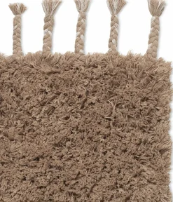 Tapis de bain à poils longs beige en coton 70 x 50 cm Amass - Ferm Living