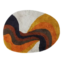 Tapis de bain Retro Swirl (90X120Cm) - HKLIVING