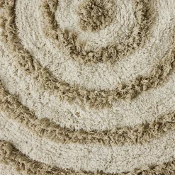 Tapis de bain rond Crème (120X120Cm) - HKLIVING