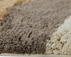 Tapis de bain rond en coton 120cm Natural Waves - HKliving