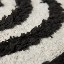 Tapis de bain rond en coton monochrome 120 cm - HKliving