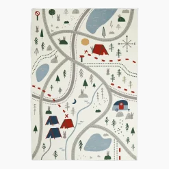 Tapis de jeu pour enfant en polypropylène 123x180 cm Little Camper - Nattiot