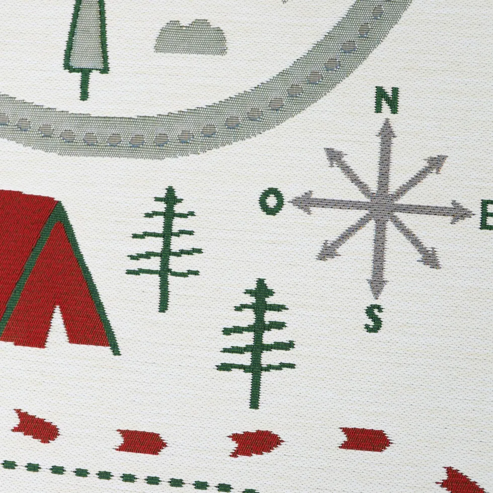 Tapis de jeu pour enfant en polypropylène 123x180 cm Little Camper - Nattiot