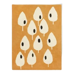 Tapis en coton bio abricot 100x130 cm Forêt - bleuu-studio