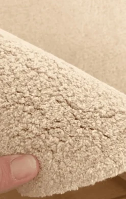 Tapis en coton bio beige 100x130 cm Forêt - bleuu-studio