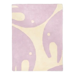 Tapis en coton bio lilas 120x170 cm Eléphant - bleuu-studio