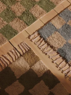 Tapis en coton organique bleu 80x150cm Mara - Ferm Living