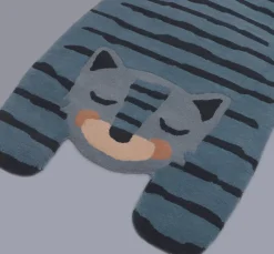 Tapis en laine bleu 125 cm Tigger - Nattiot