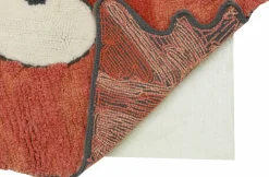 Tapis en laine fantôme rouge 100x100 cm - Lorena Canals