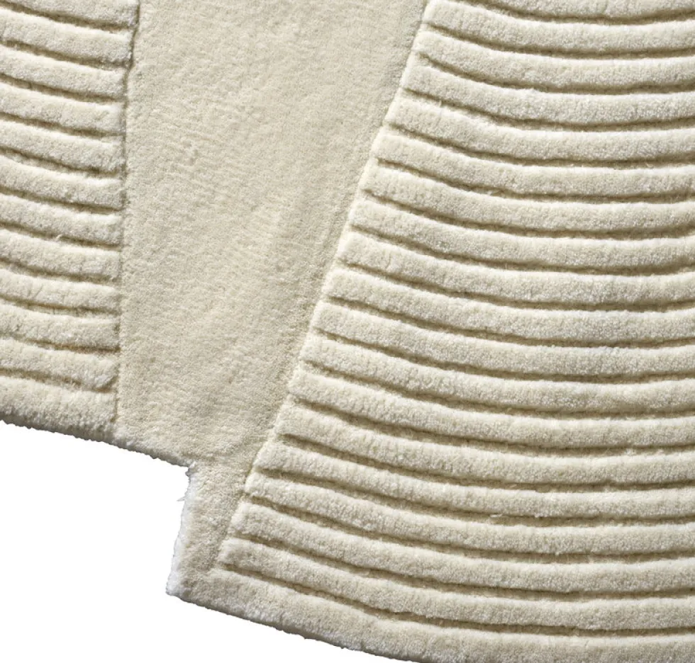 Tapis en laine naturelle coloris crème 157x180 cm Split Zen - Bolia