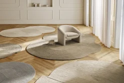 Tapis en laine naturelle coloris crème 175x240cm Zen Rug - Bolia