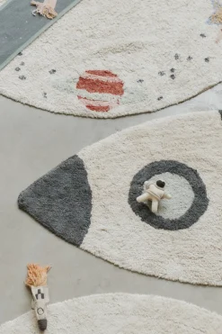 Tapis fusée en coton 85x135cm I want to be an astronaut - Lorena Canals