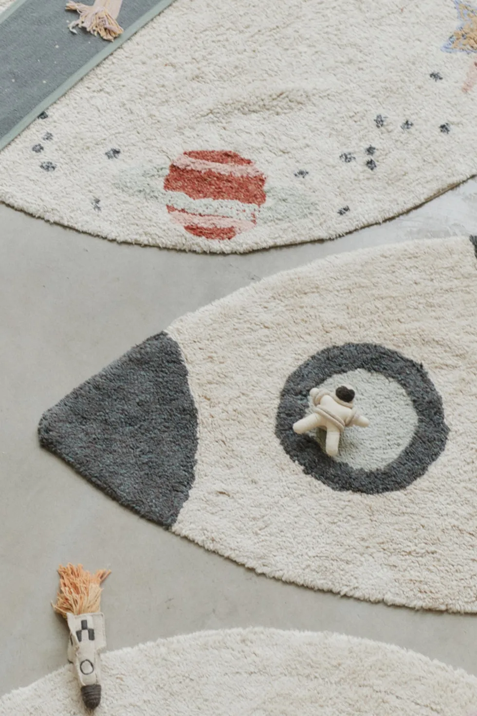Tapis fusée en coton 85x135cm I want to be an astronaut - Lorena Canals