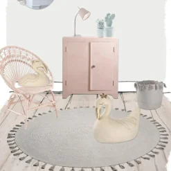 Tapis gris 140 cm Joséphine - Nattiot